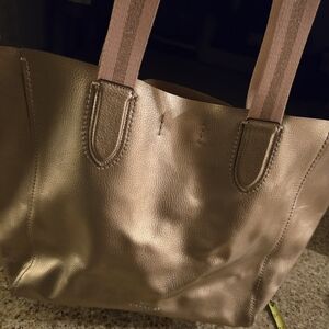 Coach Metallic pink tote shoulder bag